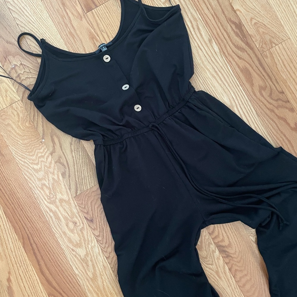 Fashion nova black one piece romper jumpsuit- size small- ankle length - Picture 3 of 12